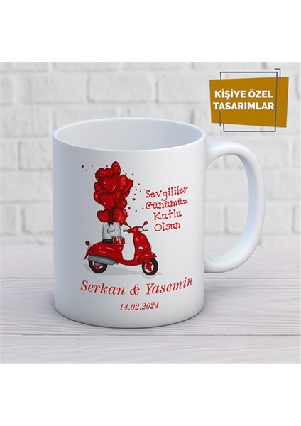 Kişiye Özel Isim Yazılabilir Sevgi Temalı Kupa Bardak