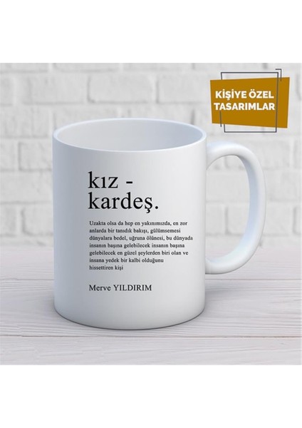 Kişiye Özel Isim Yazılabilir Kız Kardeş Anlamlı Istediğiniz Sözler Yazılabilirkupa Bardak