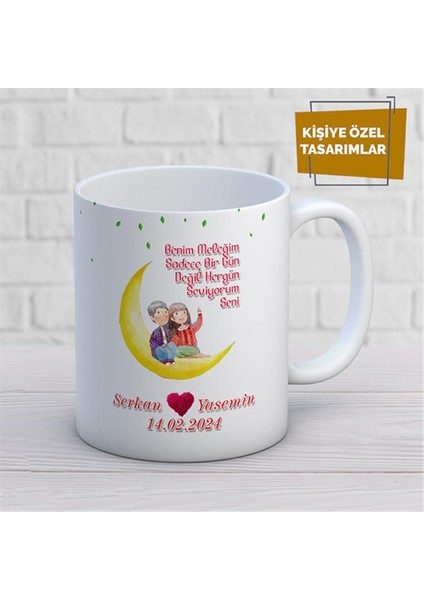 Kişiye Özel Isim Yazılabilir Sevgi Temalı Kupa Bardak