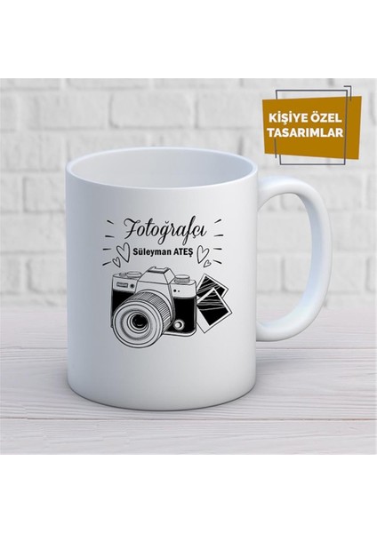 Kişiye Özel Isim Yazılabilir Fotoğrafçı Kupa Bardak