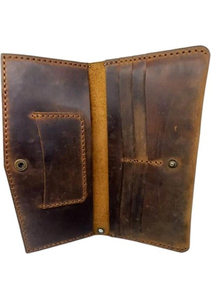 Taba El Yapımı Hakiki Crazy Deri Telefon Bölmeli Cüzdan fiyatları