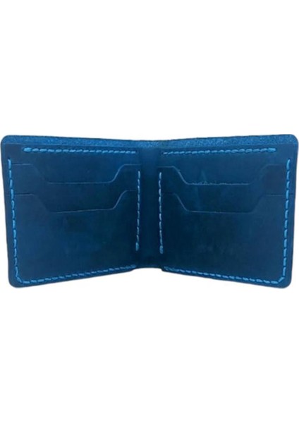 El Yapımı Hakiki Crazy Deri Italyan Model Cüzdan Turkuaz fiyatları