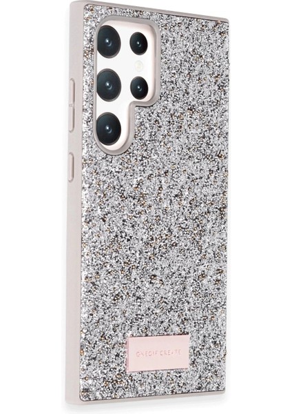 Samsung Galaxy S24 Ultra Bright Simli Kapak - Gümüş fiyatları