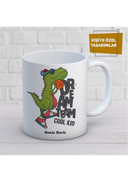 Kişiye Özel Isim Yazılabilir Dr Team Cool Kid Kupa Bardak