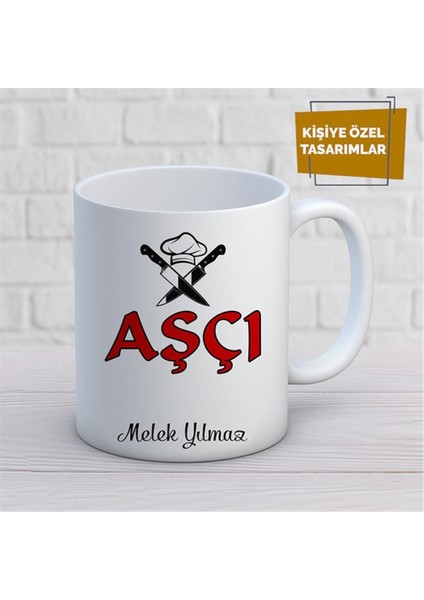 Kişiye Özel Isim Yazılabilir Aşçı Kupa Bardak