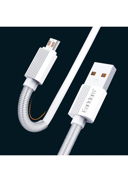 EC-137L 1m 3A Kırılmaya Dayanıklı Lightning Hızlı Şarj Kablosu - Beyaz modelleri