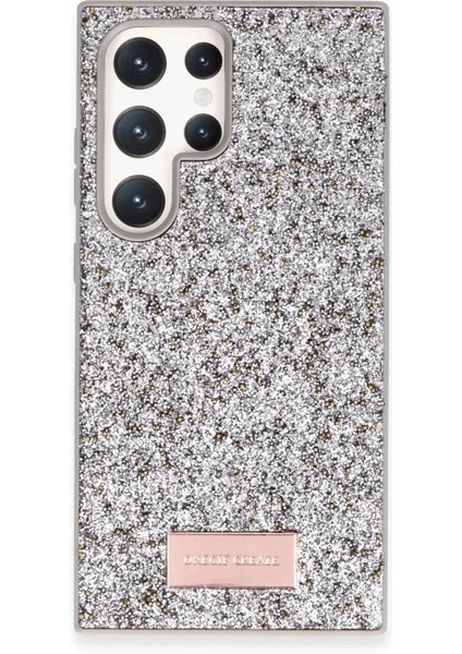 Samsung Galaxy S23 Ultra Bright Simli Kapak - Gümüş