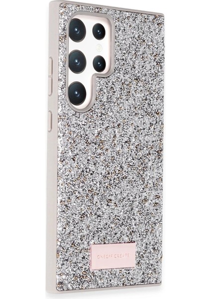 Samsung Galaxy S23 Ultra Bright Simli Kapak - Gümüş fiyatları