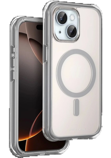 Apple iPhone 15 Hulk Magsafe Kapak - Titan Gri