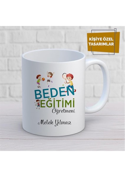 Kişiye Özel Isim Yazılabilir Bedeneğitimi Öğretmeni Kupa Bardak