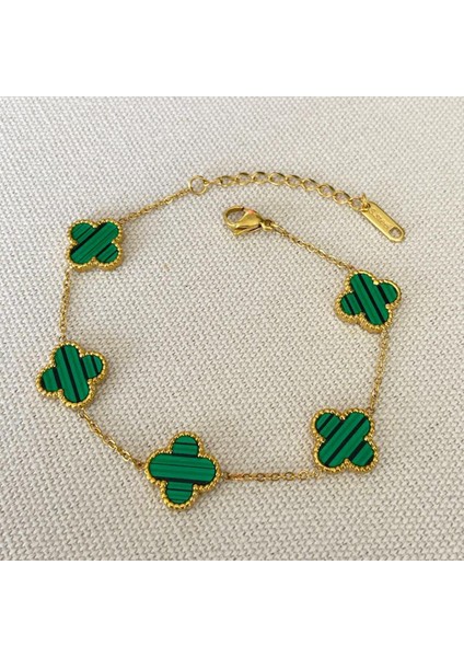 Yonca Gold Kolye 3'lü Bileklik Set fırsatları