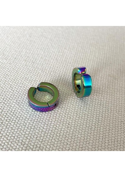 Renkli Hasır Çelik Kelepçe Küpe Set fırsatları