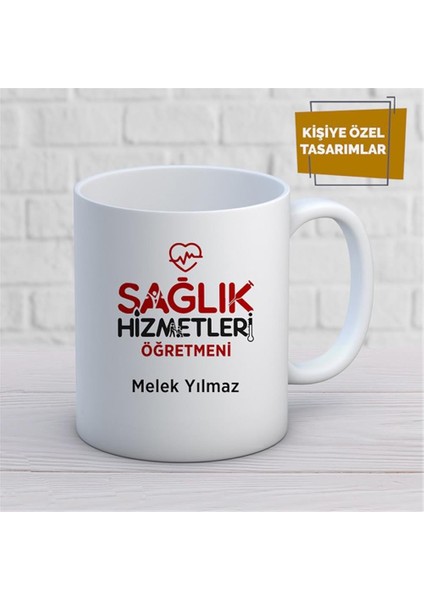 Kişiye Özel Isim Yazılabilir Sağlık Hizmetleri Öğretmeni Kupa Bardak