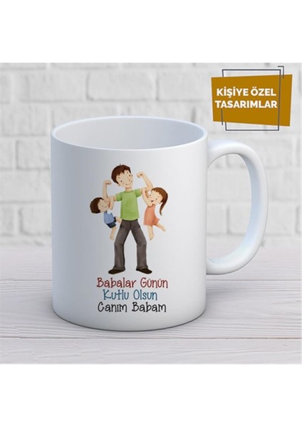 Kişiye Özel Isim Yazılabilir Babalar Günün Kutlu Olsun Canım Babam Kupa Bardak