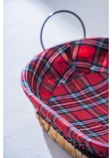 Hasır Ekose Oval Ekmek Sepeti 32CM fiyatları