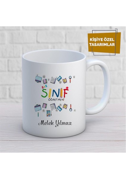 Kişiye Özel Isim Yazılabilir Sınıf Öğretmeni Kupa Bardak