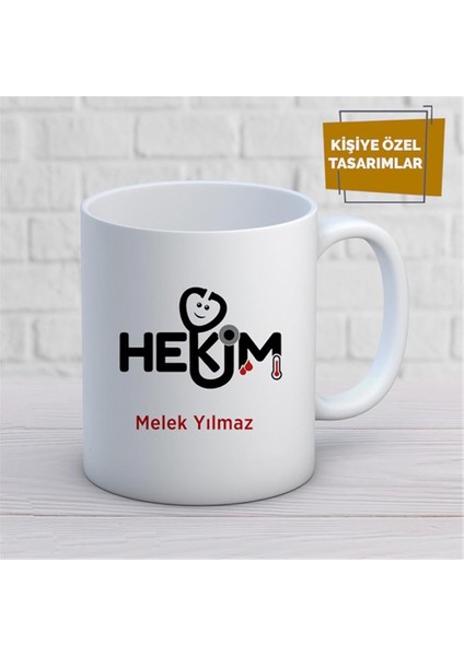 Kişiye Özel Isim Yazılabilir Hekim Kupa Bardak