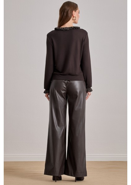 Relax Fit Kahverengi Örme Bluz fiyatları