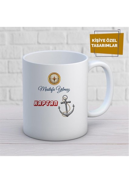 Kişiye Özel Isim Yazılabilir Kaptan Kupa Bardak