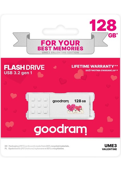 Valentine Edition 128GB USB 3.2 Type-A Beyaz fiyatları