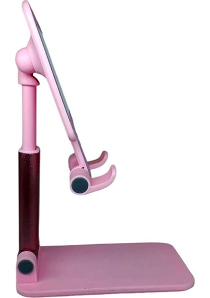 Masa Üstü Telefon ve Tablet Tutucu Aynalı Pembe Renk modelleri