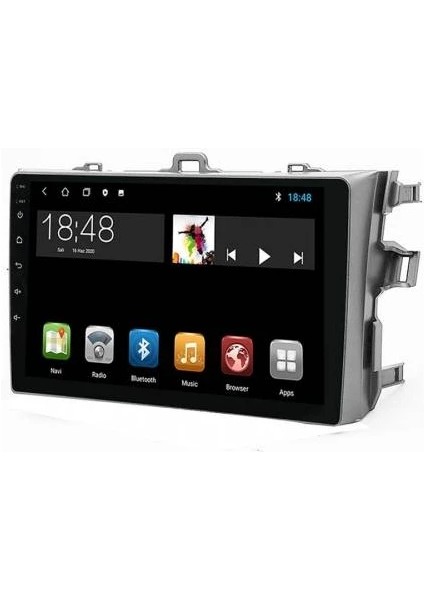 MYG-8128 Serisi Toyota Corolla 2007-2013 Model Uyumlu 8gb Ram 128GB Hafıza QLED Carplay Android Auto Destekli Multimedya Oem Navigasyonlu Teyp