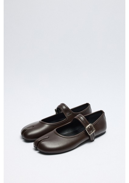 Babet 2526 - Parmak Arası Tek Bantlı Acı Kahve Kadın Babet