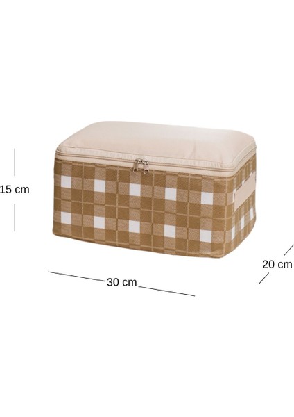 Bej Kare Ekose Bavul Içi Organizer Seti 30X20X15 Cm, Seyahat Düzenleyici indirimleri