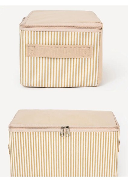 Çizgili Mini Hurç Çift Seti, Baza ve Dolap Için Organizer, 30X20X15 cm