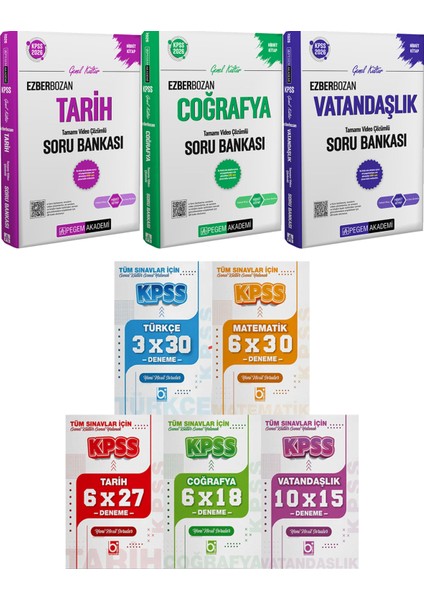 2026 Kpss Ezberbozan Tarih Coğrafya Vatandaşlık Soru - 5 Ders 31 Deneme