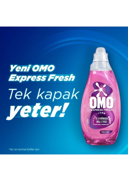 Omo Express Fresh Canlı Renkler ve Siyahlar Sıvı Deterjan 1480 ml indirimleri