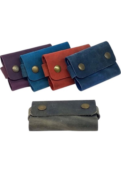 El Yapımı Hakiki Crazy Deri Kartlık Gri fiyatları