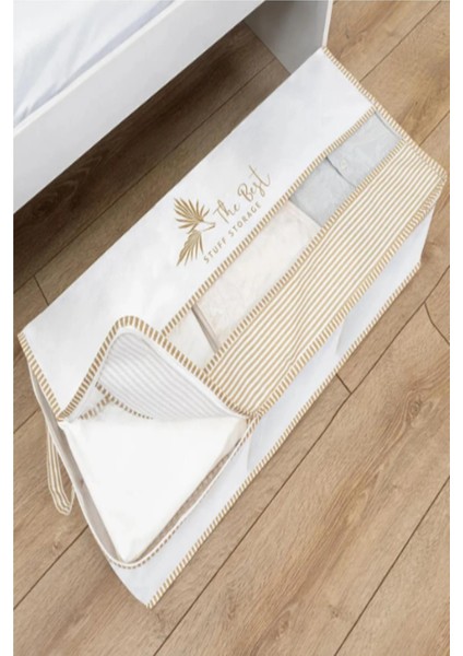 2'li Bej Pencereli Baza Altı Düzenleyici Hurç, 70X32X20, Şık ve Kullanışlı Özel Kumaş fiyatları