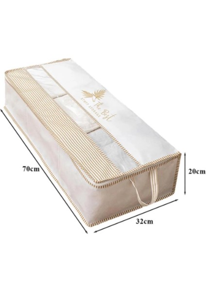 2'li Bej Pencereli Baza Altı Düzenleyici Hurç, 70X32X20, Şık ve Kullanışlı Özel Kumaş modelleri