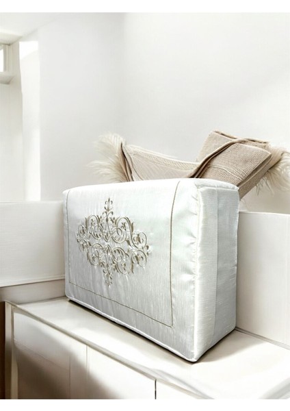 Ekru Damask Desenli Orta Boy Nakışlı Hurç 40X60X20 cm fiyatları