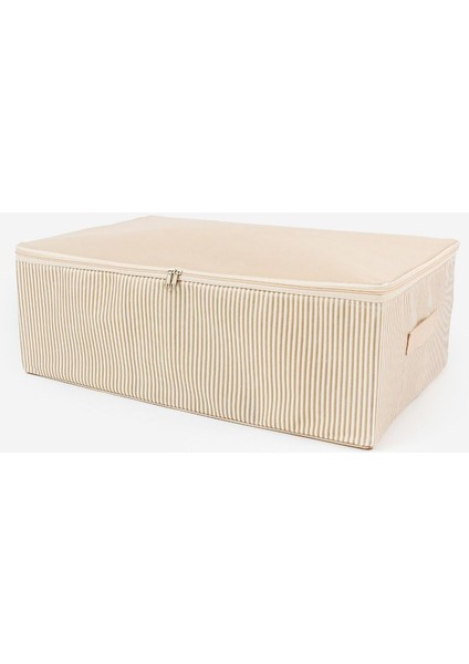 3'lü Bej Çizgili Baza Altı Düzenleyici Hurç Seti 75X40X20 cm fırsatları