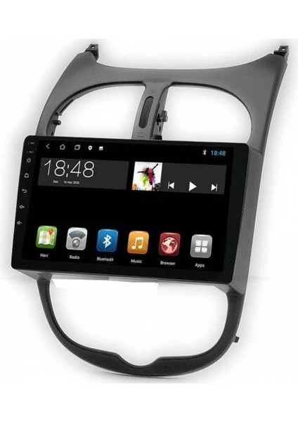 MYG-432 Serisi Peugeout 206 2007-2014 Model Uyumlu 4gb Ram 32GB Hafıza QLED Carplay Android Auto Destekli Multimedya Oem Navigasyonlu Teyp