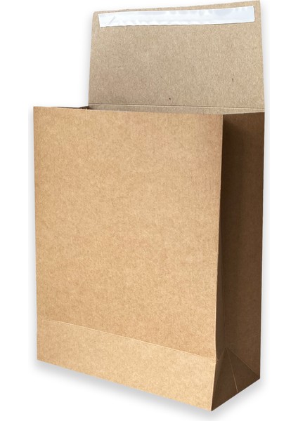 10 Adet Kraft Hediye Zarfı Bantlı (18X22X8)