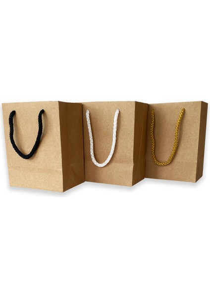 50 Adet Kraft Kuyumcu Karton Çanta (12X15X8) modelleri