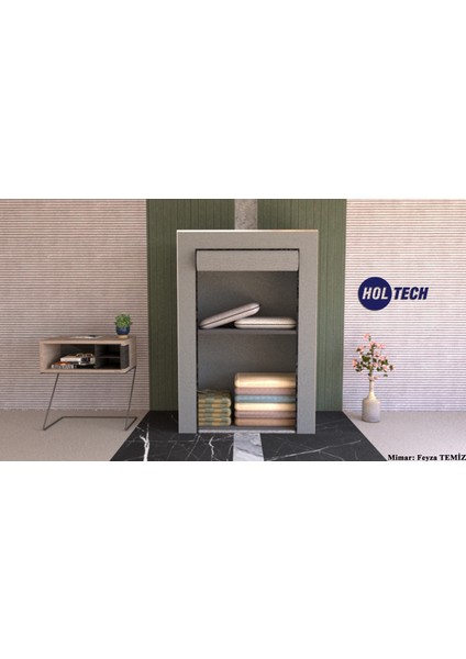 Gri Yorgan ve Yüklük Dolabı, Çelik Profilli Kumaş Gardırop, Pratik ve Şık Tasarım modelleri