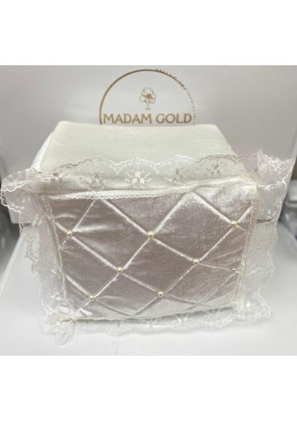 Kadife Inci Işlemeli Güpürlü 3'lü Set, Şık ve Zarif Ev Dekoru Seçeneği fırsatları