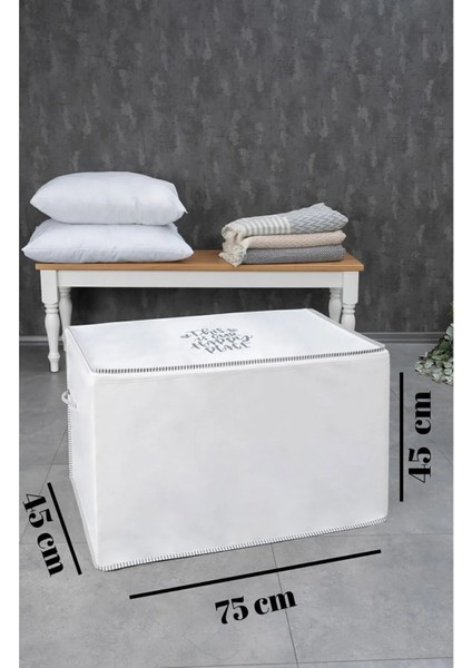 Baskılı Ipli Yorgan Hurcu, 75X45X45CM, Şık ve Kullanışlı Ev Dekoru Ürünü