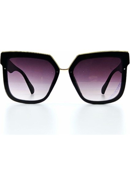 Gold Üst Siyah Çerçeve Kadın Güneş Gözlüğü Uv 400 Korumalı Ce Sertifikalı Güneş Gözlüğü indirimleri