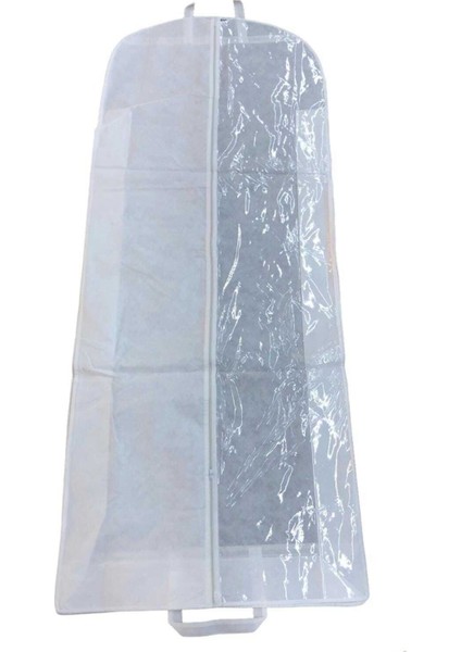 Beyaz Şeffaf Gelinlik Kılıfı 5'li, En 70, Boy 180, Körük 20