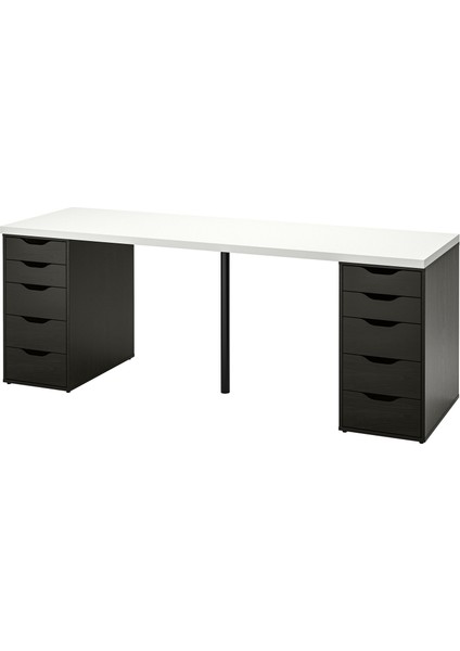 Alex Çalışma Masası Beyaz-Venge 200X60 cm Lagkapten Adıls