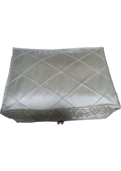 Bej Fransız Dantelli Hurç, Şık ve Zarif Saklama Çantası, 45 cm fiyatları