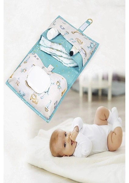 Mavi 3'lü Bebek Bakım Seti: Çanta, Alt Bakım ve Çocuk Oyuncak Sepeti fırsatları