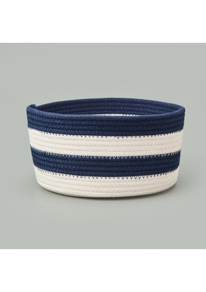 Renkli Nautical Dekoratif Sepet, Siyah/beyaz, 20X10 Cm, Şık ve Fonksiyonel Tasarım