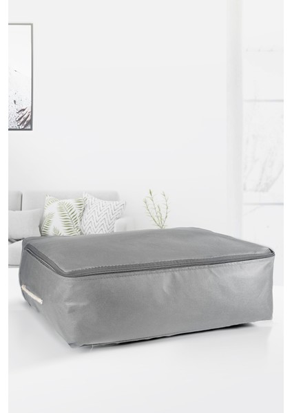 8'li Gri Çok Amaçlı Düzenleyici Set, 53X44X20 Cm, Şeffaf ve Kullanışlı.