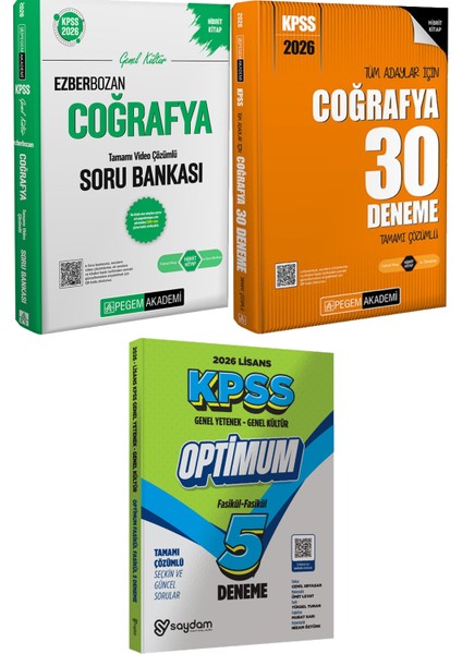 2026 Kpss Ezberbozan Coğrafya Soru 30 Deneme - Lisans Optimum 5 Deneme